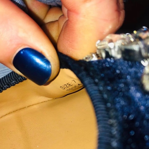 Banana Republic bejeweled navy suede flats - Picture 4 of 4